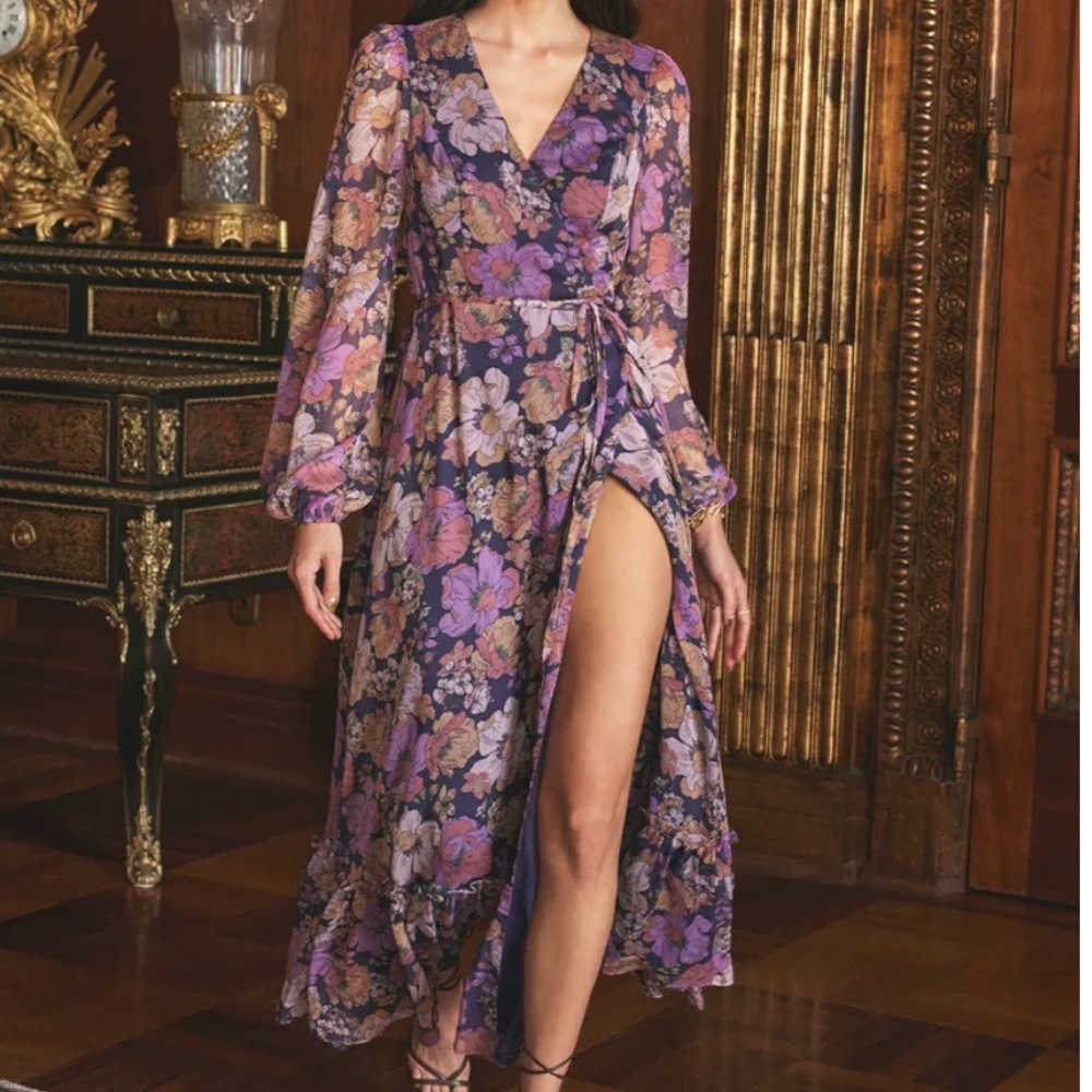 Lulu’s | Floral Wrap Maxi Dress